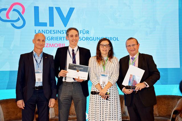 Von links Anton Dunzendorfer (AIT), Clemens Rissbacher (LIV Tirol), Silvia Piai (IDC Health Insights Europe), Hans Burkard (Executive Advisor Austria, IDC).
