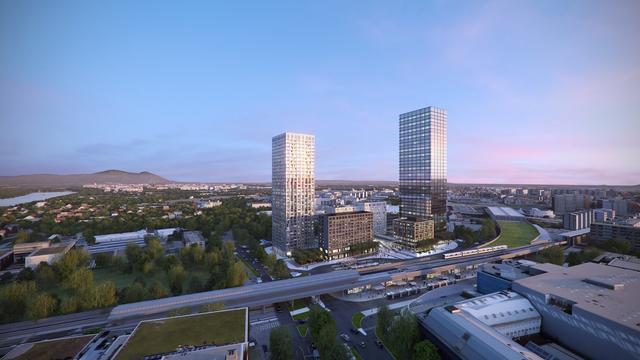 Die Gebäude des "Vienna Twentytwo" werden zwischen 27 und 155 Meter hoch sein.