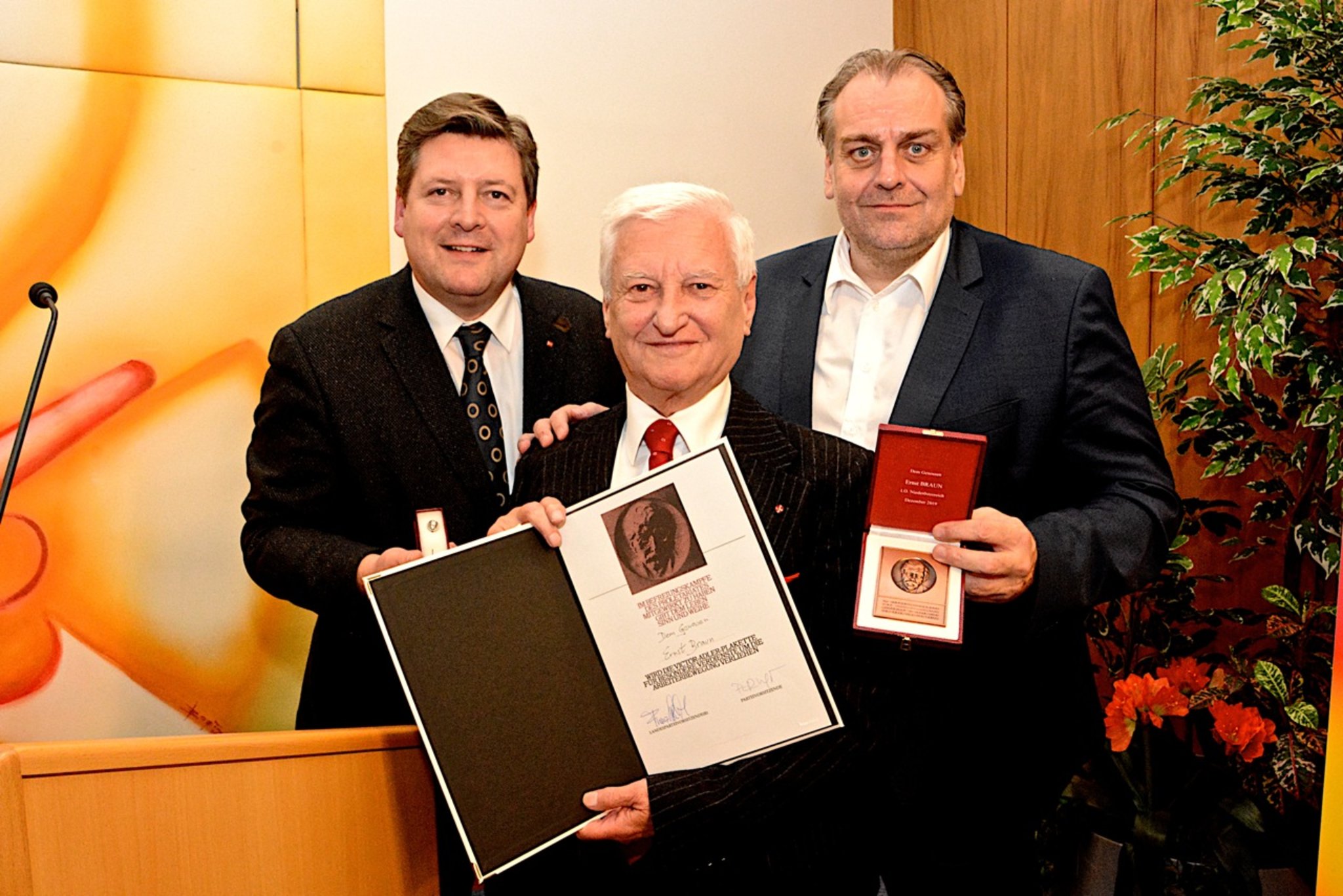 Höchste Auszeichnung der Sozialdemokratie für Ernst Braun Baden