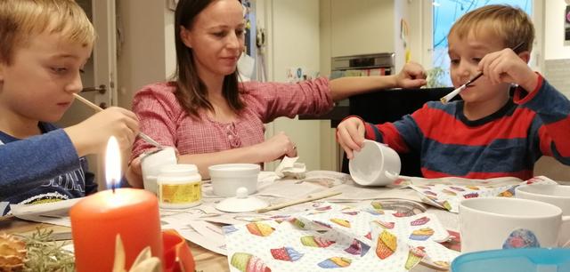 Schon vor ein paar Wochen wurde bei der Familie Krainer eifrig gebastelt.