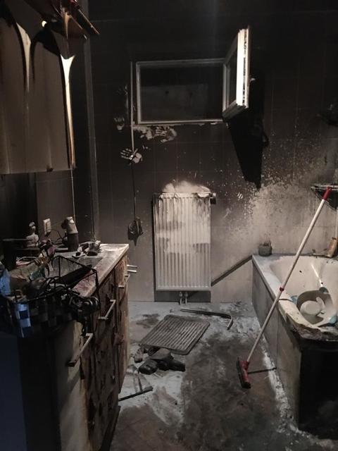 Das Badezimmer, wo der Wäschetrockner stand, wurde arg in Mitleidenschaft gezogen. | Foto: Gemeinde Strem