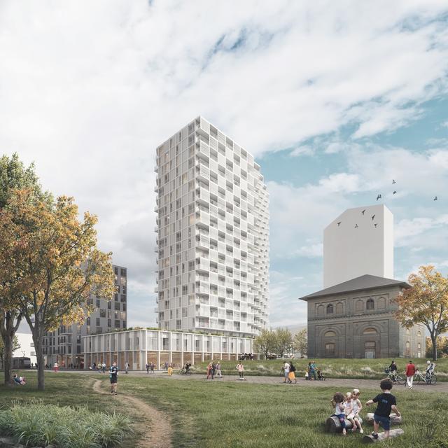 Hochhäuser schaffen im Nordbahnhofviertel reichlich Wohnraum.