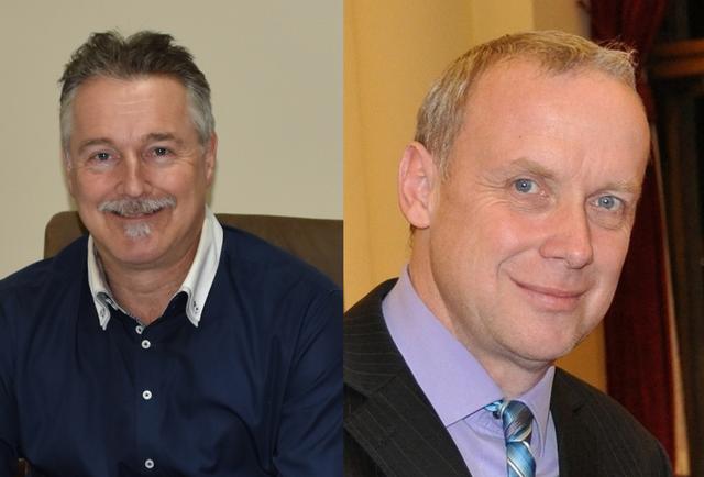 Die Bürgermeister Franz Josef Smrtnik von Eisenkappel (links) und Bernard Sadovnik von Globasnitz haben sich für das kommenden Jahr einiges vorgenommen.