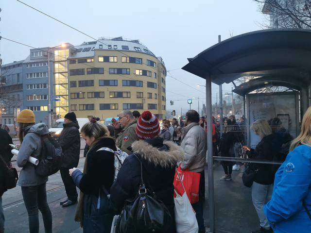 Menschenmassen warten derzeit bei der Station Gumpendorfer Straße auf die Linien 6 und 18. | Foto: Lreis