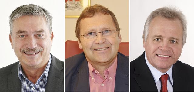 Die Bürgermeister Peter Stauber, Karl Markut und Hermann Primus (von links) wollen einige neue Projekte in ihren Kommunen umsetzen. | Foto: KK