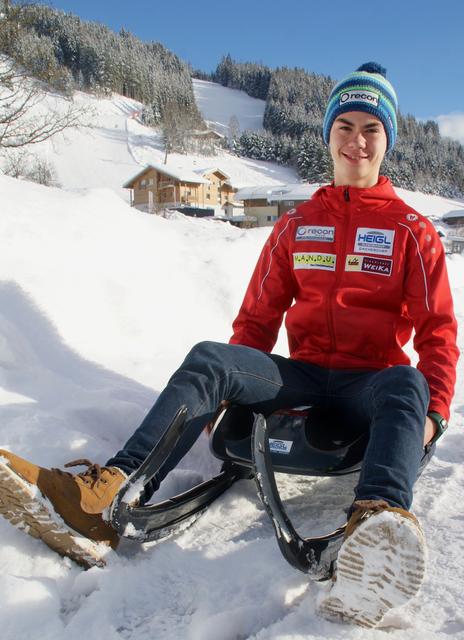 Der Ebener Rodler Noah Kallan ist einer von acht Pongauer Athleten, die bei den olympischen Jugendspielen an den Start gehen werden. | Foto: Alexander Holzmann