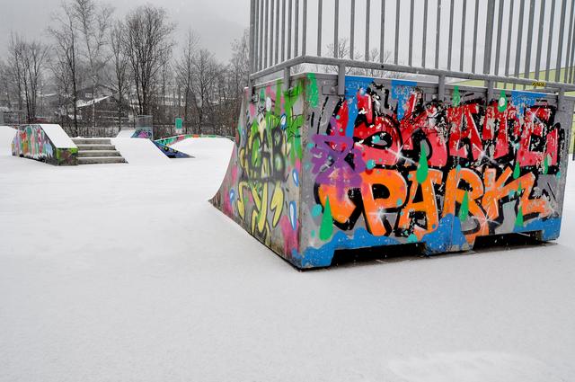 Auch der Skaterpark war Ziel von Sprayern. | Foto: Kogler