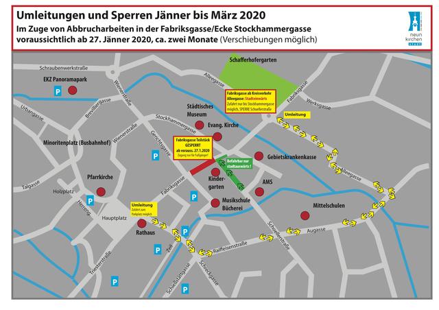 Neunkirchen: Achtung: Umleitungen in der Bezirkshauptstadt - Neunkirchen