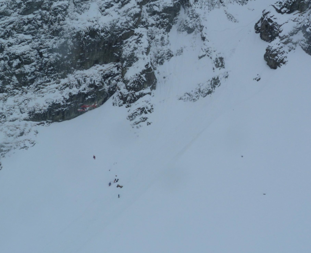 Am Ankogel wurde ein Snowboarder von der Bergrettung aus einer alpinen Notlage befreit. | Foto: LPD Kärnten 