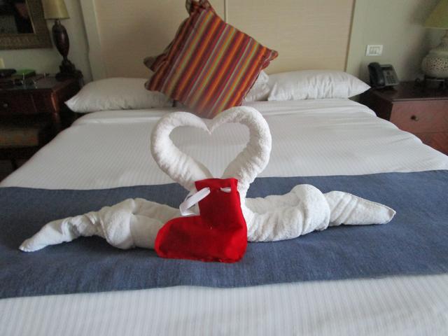 Nur eines von den zahlreichen, liebevoll gestalteten Handtuch-Variationen. 