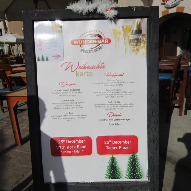 *Weihnachts-Menü-Karte* auf DEUTSCH...