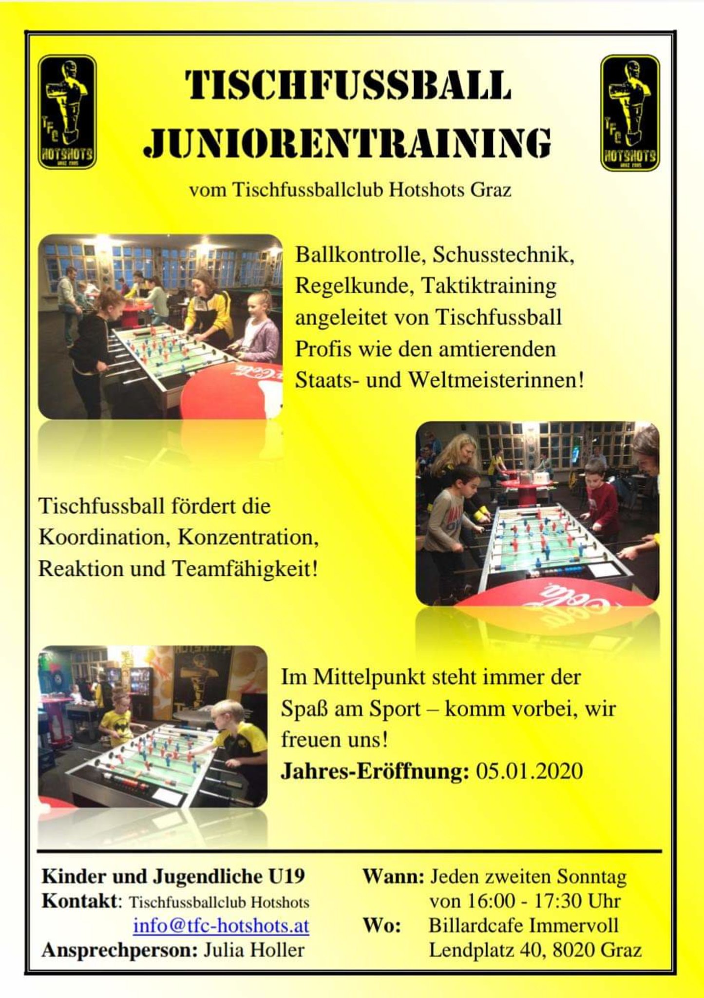 "TFC HOTSHOTS Juniors" - Tischfußballtraining für Kinder ...