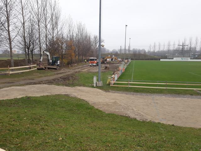 Mit der Sportplatzwerweiterung wurde bereits begonnen.