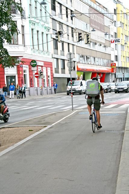 Mehr als verdoppelt haben sich die Radwege in Meidling in den jüngsten 20 Jahren – wie hier in der Schönbrunner Straße.