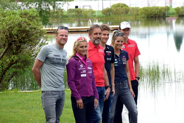 Pressegespräch im Strandbad Kirchbichl für Greenhorns Triathlonveranstaltung 2019. | Foto: Friedl Schwaighofer