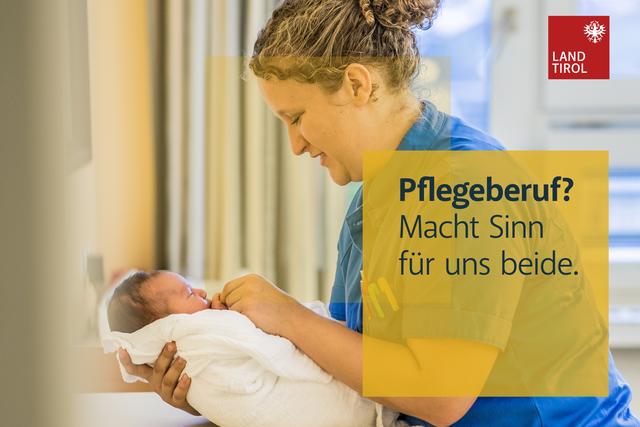 Imagekampagne des Landes Tirol für den Pflegeberuf