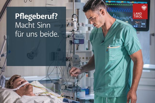 Imagekampagne des Landes Tirol für den Pflegeberuf