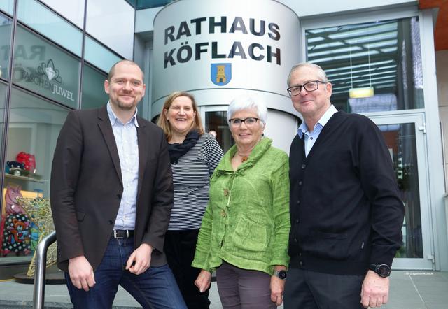 Startschuss für Heidi Wörndle am Dienstag, hier mit Simon Grundner, Elfriede Rom und Johann Bernsteiner