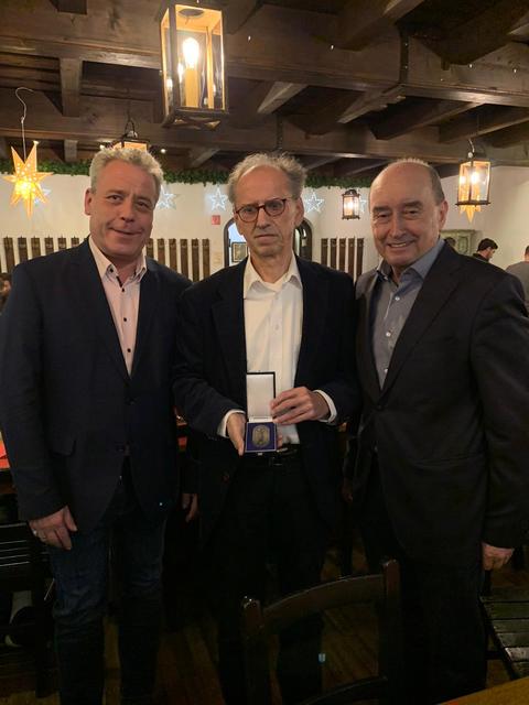 Bei der Ehrung: Thomas Mader, Fritz Schöck und Franz Ekkamp (v.l.)