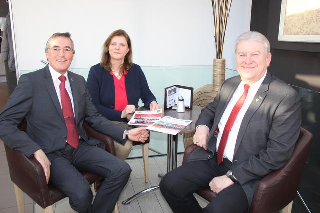 L. Deltl, E. Roula und W. Vock beim Infoevent.