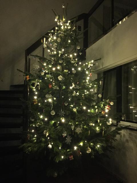 Also mein Christbaum war auf jeden Fall sehr viel Arbeit . 4 m hoch , da geht schon einiges an Schmuck und Süßes rauf. Sieht man vielleicht auf dem Foto nicht do gut weil es schon finster ist im Wintergarten. Für mich und meine Kids der Schönste, weil wir ihn zusammen aufgeputzt haben. Weiß- Silber . 💫