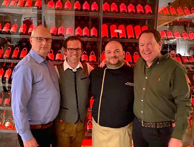 Alexander Grimme (Club 41 Kitzbühel) Herwig Höfer, Manuel Satzinger und Jochen Kracher (Club 41 Kitzbühel) (v. li.).