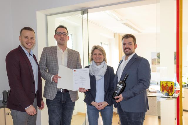 NR Maximilian Köllner, VzBgm. Michael Schmidt, Mag. Ulrike Zschech, LAbg. Kilian Brandstätter