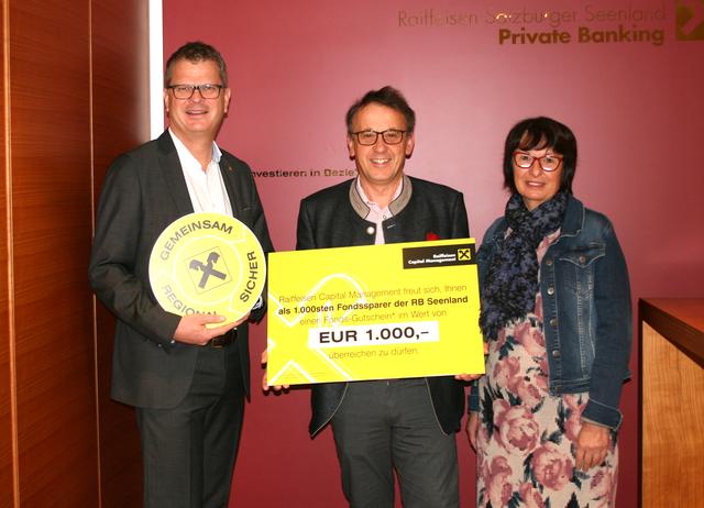 Geschäftsleiter Herbert Geiersperger , Josef Hörl und Kundenberaterin Ingrid Kogler.