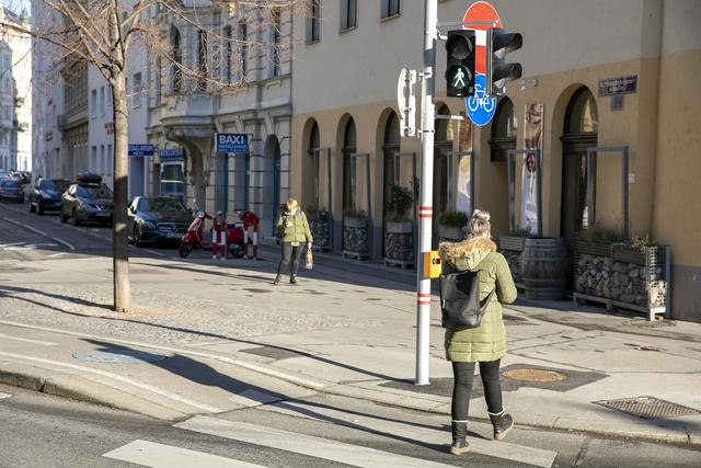 Seit einigen Tagen ist auch in Mariahilf das Konzept der "intelligenten" Ampeln in Verwendung.