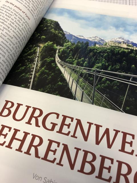 In der neuen Ausgabe von "Tirol" findet sich u.a. ein umfassender Bericht über Ehrenberg.