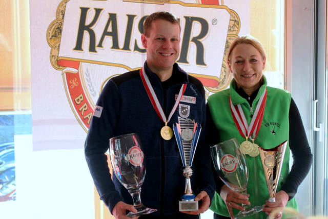 Tiroler Landesmeisterschaft Zielwettbewerb - Matthias Taxacher und Silvia Margreiter.