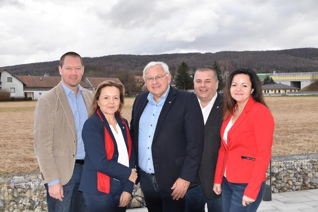 Die SPÖ für Böheimkirchen: Franz Haunold, Petra Graf, Johann Hell, Franz Gugerell und Sandra Oberrauter.