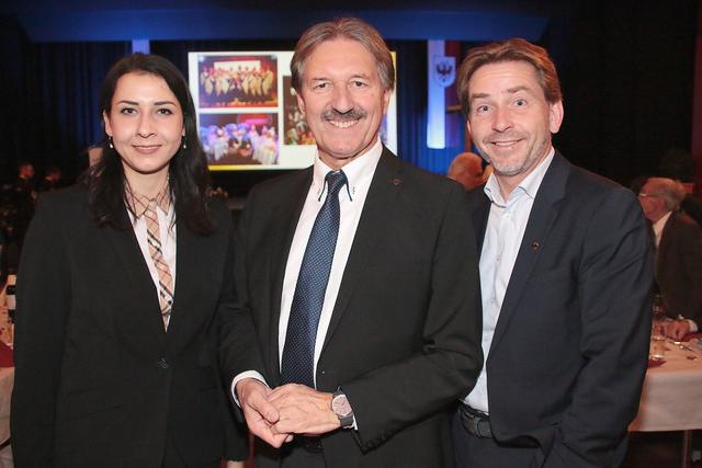 Begrüßten die Gäste: Bgm Hans Lintner, beide Vize-Bürgermeister Victoria Weber und Martin Wex.