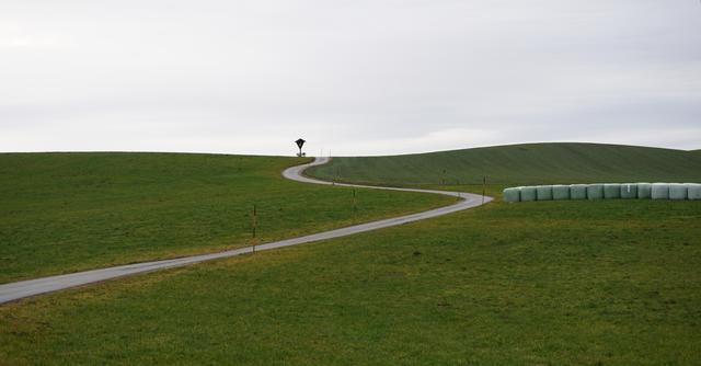 Der Weg zum Hochkreuz. Alljährlich auch Ziel der Fronleichnams- u. Erntedankprozession. 