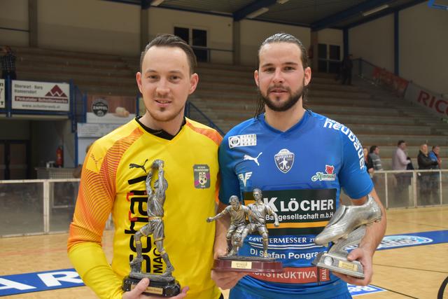 Bester Torhüter Christinger Weidinger (Parndorf), bester Spieler und Torschützenkönig Thomas Herrklotz (Oberwart)