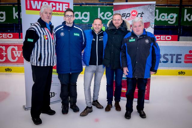 Sorgten für ein reibungsloses Turnier: Schiri Dietmar Pirker, Wertungschefs Daniel Smounig, Organisator Christian Rainer, AK-Villach-Chef Mario Drussnitzer und Bezirksobmannes Willi Fritz