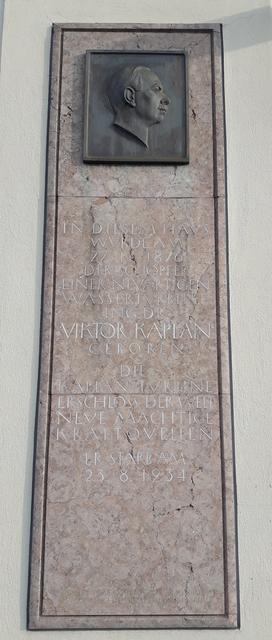 Gedenktafel an Viktor Kaplan