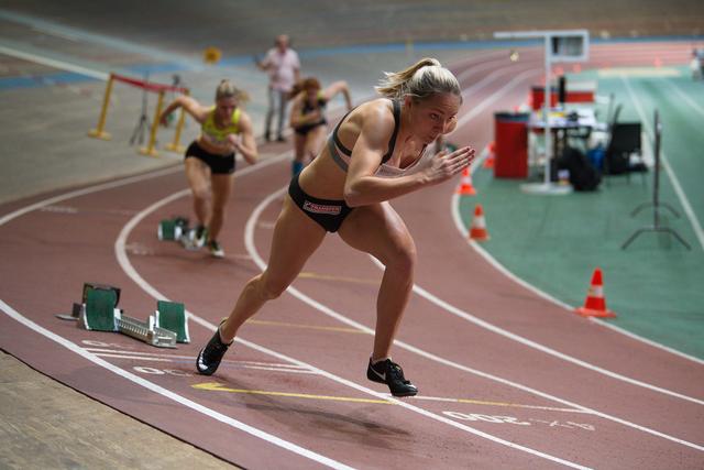 Lena Pressler ist mit ihrer Performance beim ersten Hallenmeeting 2020 in Wien sehr zufrieden.