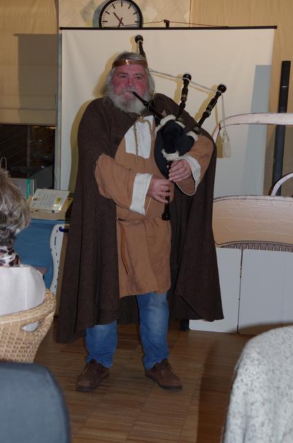 Fritz Nussbaumer mit seinem Dudelsack 