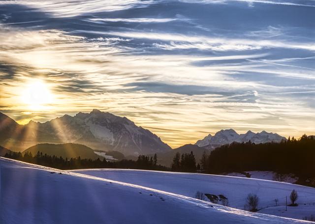 Blick Richtung Untersberg.