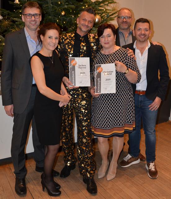 Thomas Schreiner (Prokurist), Denise Armstark (Geschäftsführerin), Jochen Harrer (Verkaufsberater der Armstark Welt Graz), Christine Brückl (Niederlassungsleiterin der Armstark Welt Schärding), Volker Maier (Vertriebsleiter) und Markus Moshammer (Verkaufsleiter).