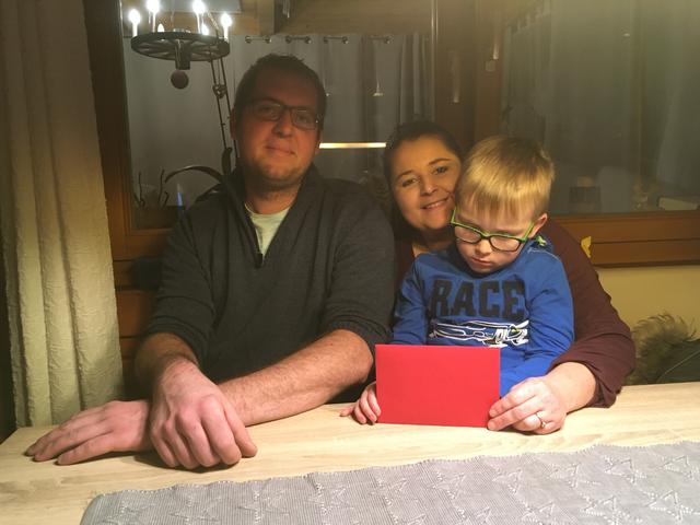 Tim mit seiner Mama Nicole Neudorfer und Florian Eggersdorfer.