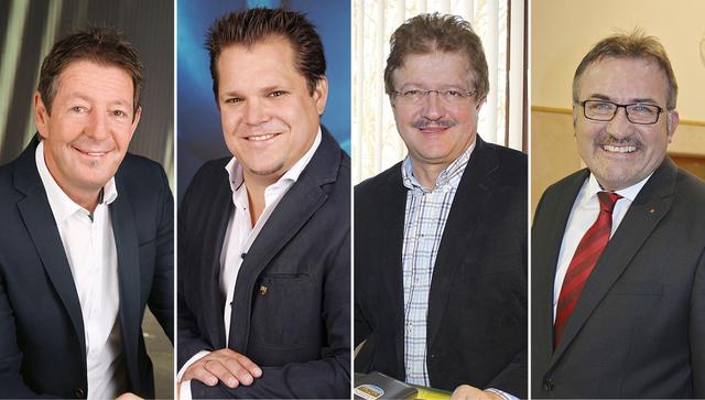 Die Bürgermeister Josef Müller, Hannes Mak, Thomas Krainz und Jakob Strauß (von links) haben für das Jahr 2020 einiges geplant.
