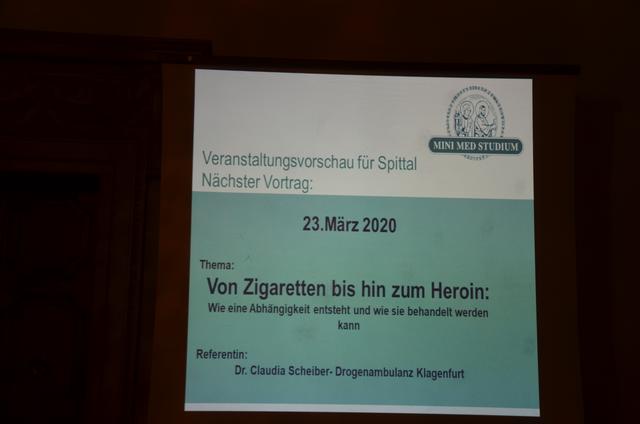 Der nächste Vortrag wird am 23. März gehalten