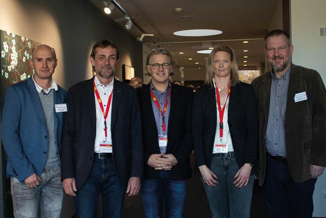 v.l.n.r. Dr. Friedrich Longin (Vorsitzender des Fachausschusses Durum und Teigwaren), Stefan Recheis (Recheis), Mag. Martin Terzer (Recheis), Christiane Mayrhofer (Recheis), Tobias Schuhmacher (Hauptgeschäftsführer AGF);