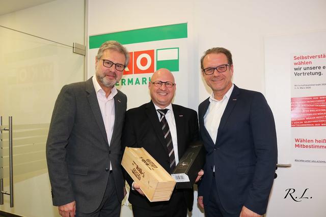 Karl-Heinz Dernoscheg mit Peter Sükar, der an diesem Tag Geburtstag hatte, und Andreas Herz