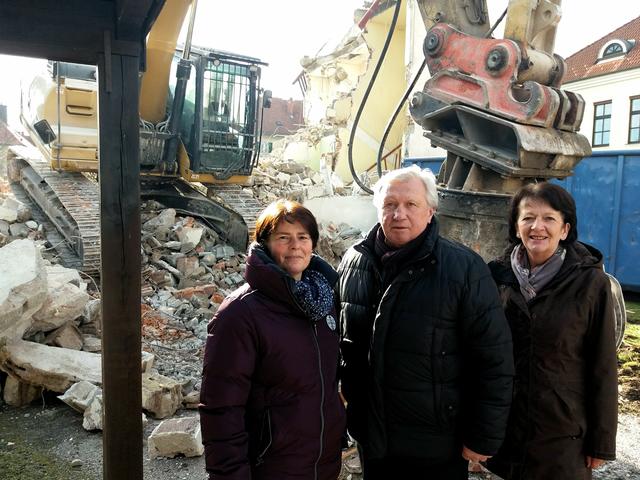 Baustellen Visite im Mühlfeld.