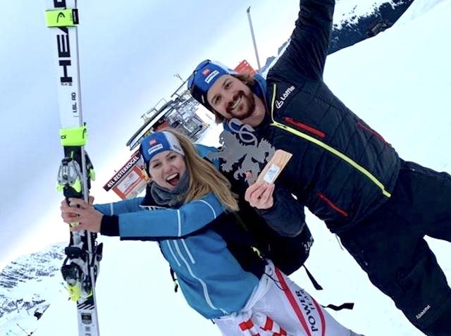 Landeskaderläuferin Maria Niederndorfer mit Trainer Klaus Mösslberger.