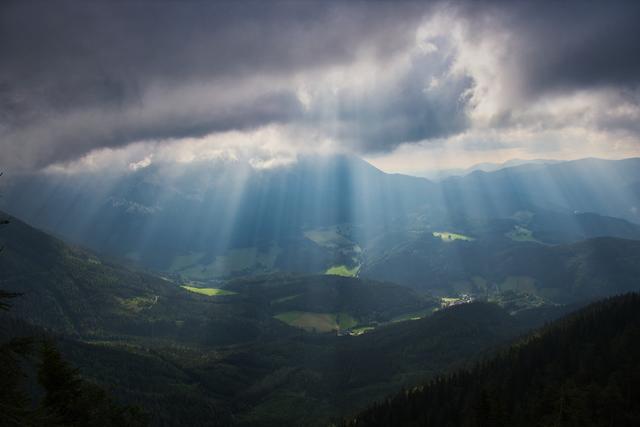 Inversionswetterlage auf den Bergen