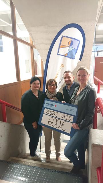 600 Euro wurden an das Hospiz Wels gespendet.
